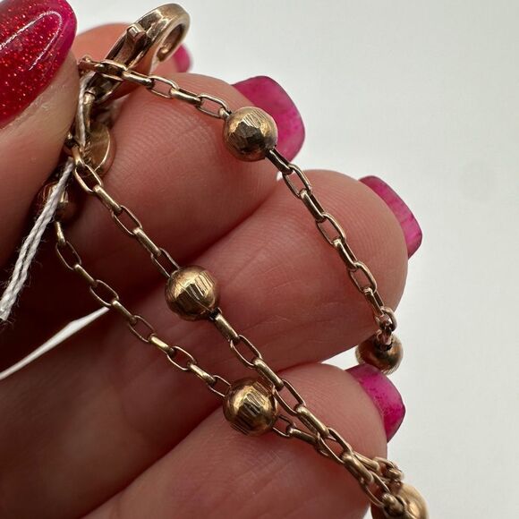 9" ITADOR Rose gold tone over sterling silver anklet/bracelet! - Picture 6 of 9